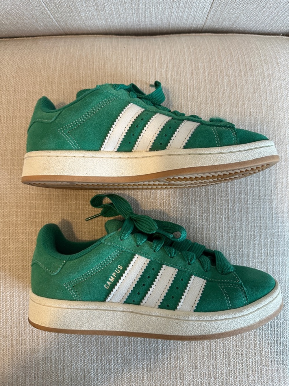 adidas Campus Sneakers in Green and White